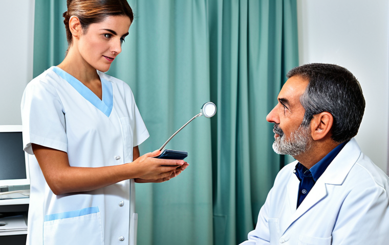 백내장 수술 비교 - **Image Prompt 1:  LIO Monofocal - Abuela leyendo el periódico.** "A close-up shot of a smiling abue...