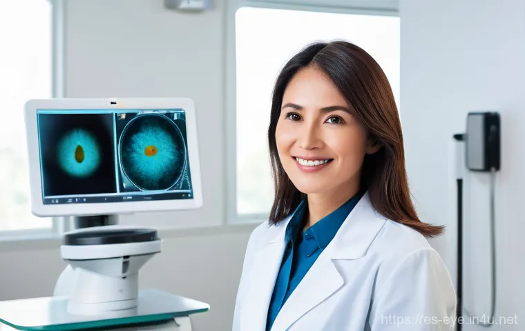 라식 부작용 예방 팁 - **Prompt 1: Pre-LASIK Consultation and Advanced Diagnostics**
"A clean, brightly lit, and modern...